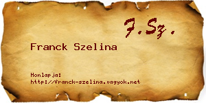 Franck Szelina névjegykártya